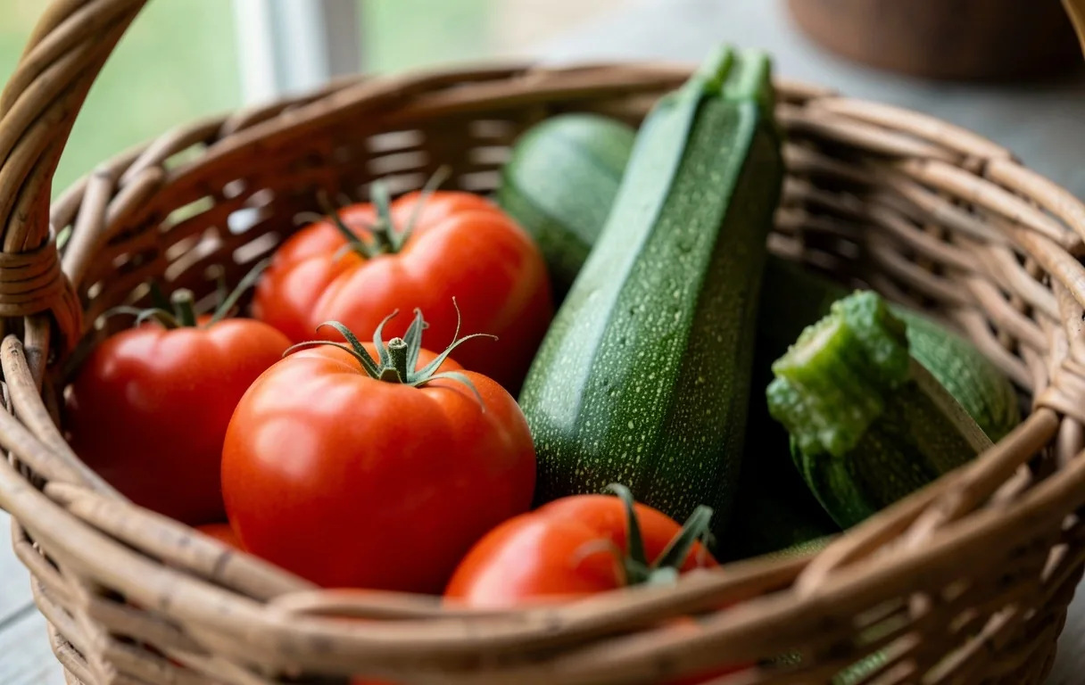 Vegetales de temporada seleccionados